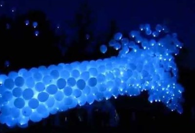 Запуск 200 светящихся шаров из сетки - фото 5230