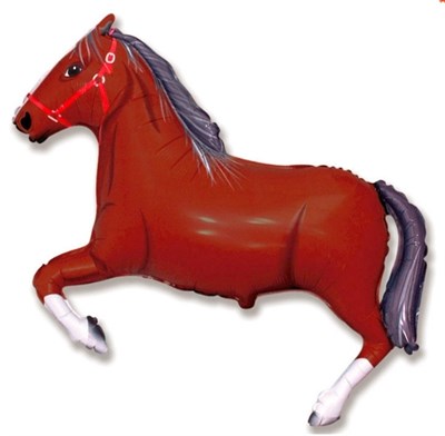 Большой фольгированный шар Лошадь с гелием - фото 5340