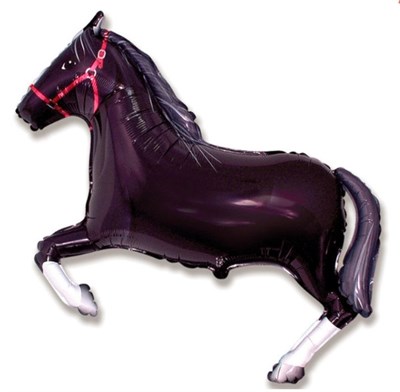 Большой фольгированный шар Лошадь с гелием - фото 5341