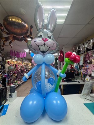 Заяц с тюльпаном - фото 6179