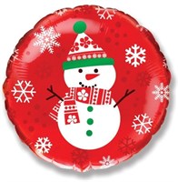 Фольгированный шар "Снеговик"