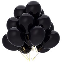 Черные шары металлик/перламутр, 30 см. с гелием