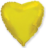 Фольгированный золотой шар "Сердце" (45 см.)