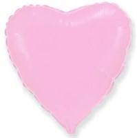 Фольгированный розовый шар "Сердце" (45 см.)