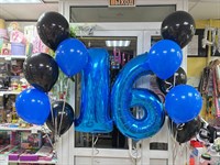 Сэт из синих и черных шаров