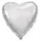Фольгированный серебряный шар "Сердце" (45 см.) - фото 5093
