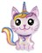 Котёнок-Единорог, фольгированный шар с гелием - фото 5396